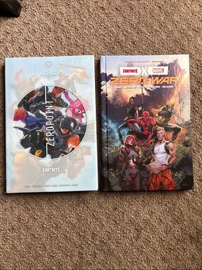 DC/Fortnite and Marvel/Fortnite hardcovers